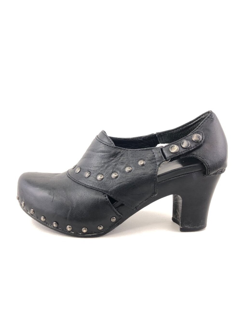 Dansko Ryder Black Full-Grain Leather Studded Clogs EUR 40